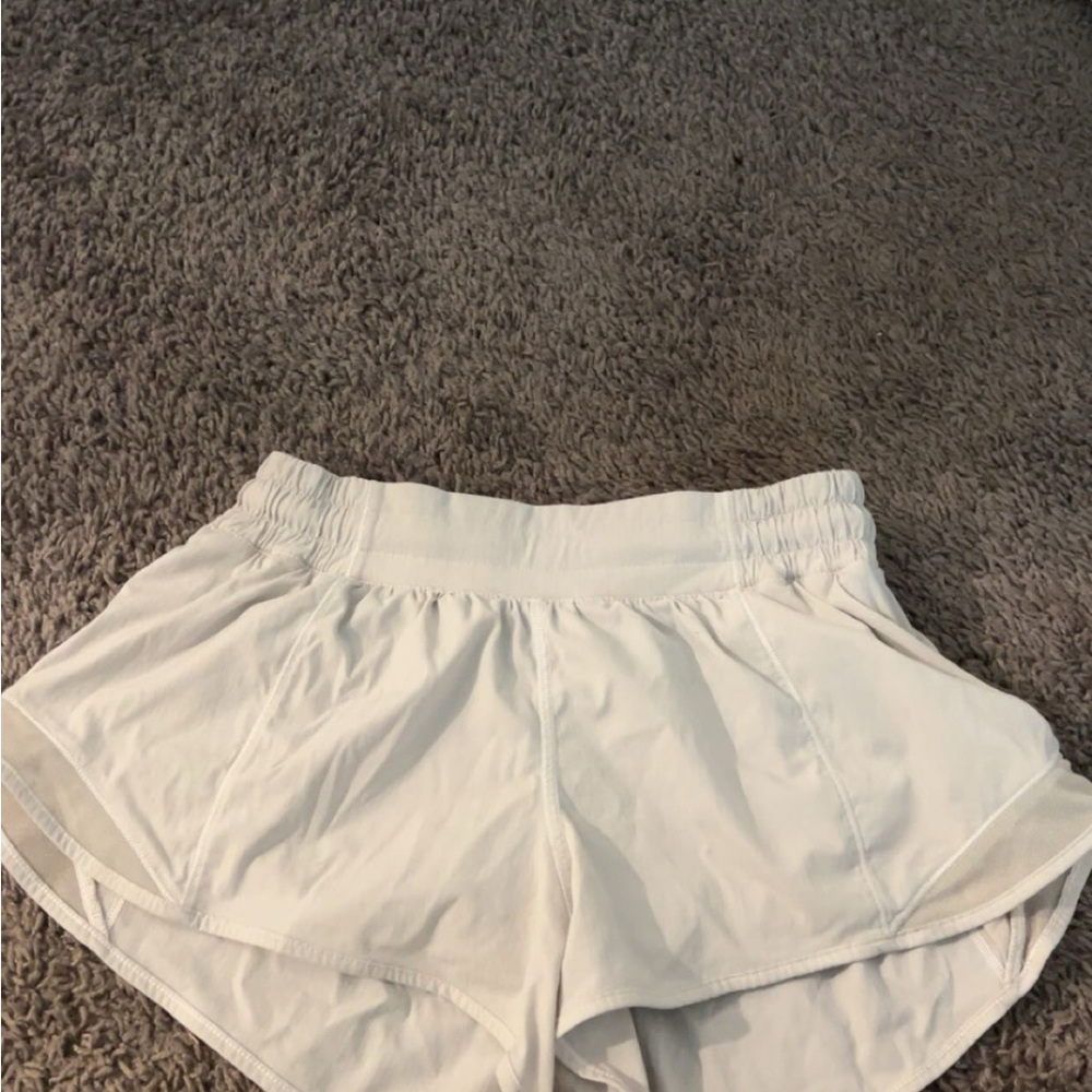 Women's White Lululemon Shorts